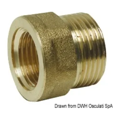 Osculati - Brass joint sleeve male/female 1&amp;quot; x 1&amp;quot;1/4 - 17.272.06 product image