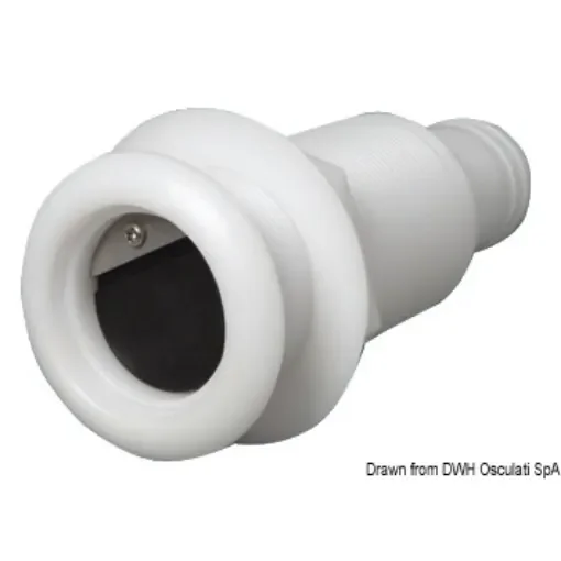 Osculati - Nylon/fiberglass seacock 2&amp;quot;1/4 38 mm w/check valve - 17.319.22 product image
