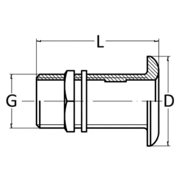 All-thread skin fitting, rounded head product image