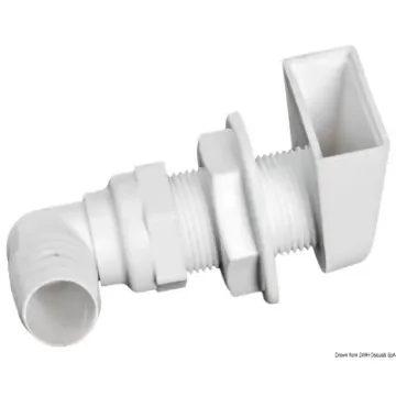 Osculati - White plastic scupper 90&amp;#176; 1&amp;quot; x 25 mm - 17.354.80 product image