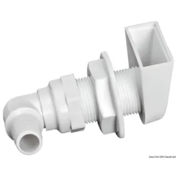 Osculati - White plastic scupper 90&amp;#176; 1&amp;quot; x 19 mm - 17.354.81 product image