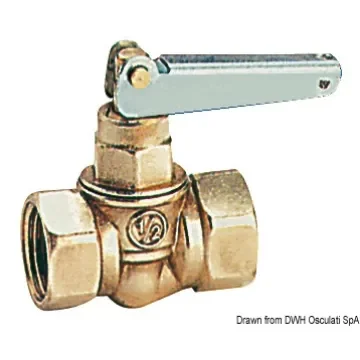 Osculati - Fuel shut-off valve brass 1/2&amp;quot; - 17.400.01 product image