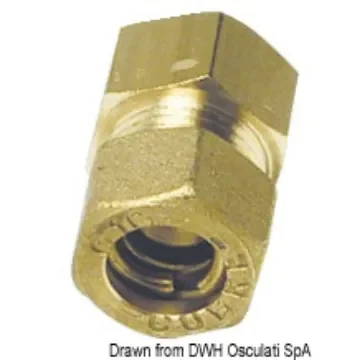 Osculati - Brass comprssion joint female straight 10mm x 1/4&amp;quot; - 17.412.02 product image
