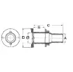 Osculati - Flush skin fitting AISI 316 1/2&amp;quot; x 19 mm - 17.524.01 product image