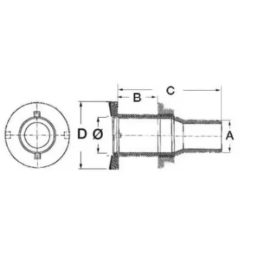Osculati - Flush skin fitting AISI 316 1/2&amp;quot; x 19 mm - 17.524.01 product image