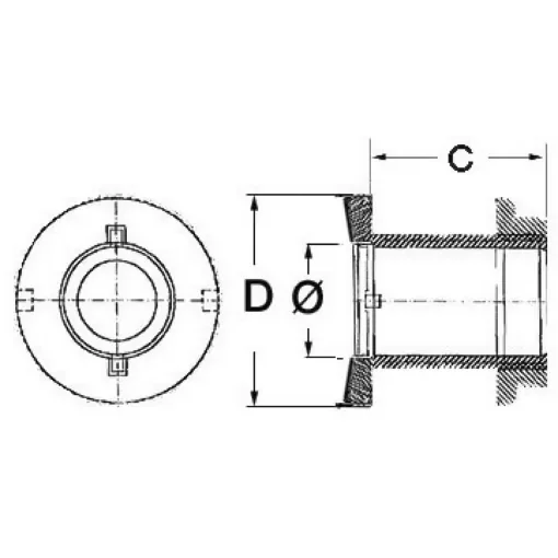 Osculati - Flush skin fitting AISI 316 mirror polished 3/8&amp;quot; - 17.525.00 product image