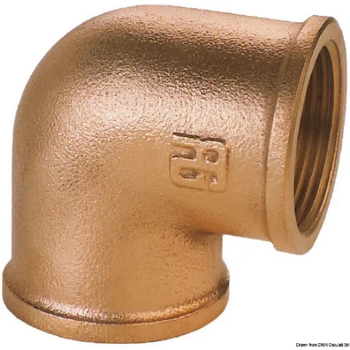 Osculati - GUIDI bronze F-F 90&amp;#176; elbow 3/8&amp;quot; - 17.560.02 product image