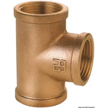 Osculati - GUIDI bronze F-F-F T-fitting 1&amp;quot; - 17.562.04 product image