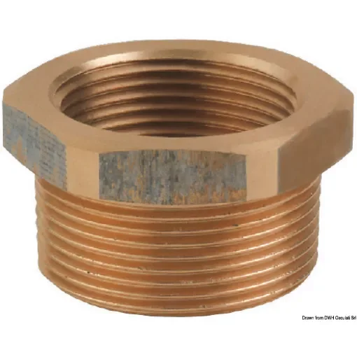 Osculati - GUIDI bronze M-F connector 3/8&amp;quot; x 1/4&amp;quot; - 17.563.01 product image