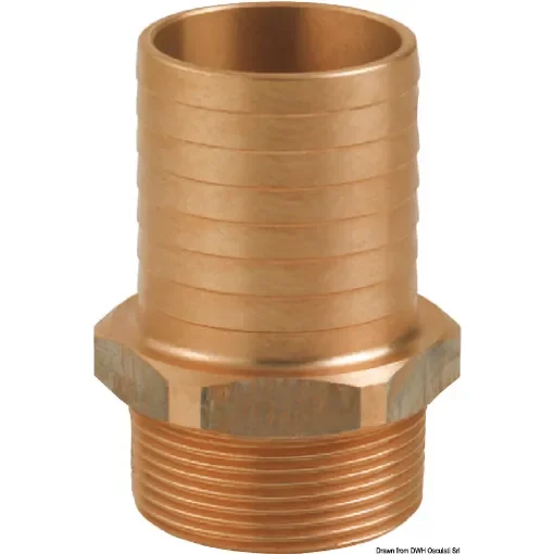 Osculati - GUIDI bronze male hose connector 3/8&amp;quot; x 13 mm - 17.568.03 product image