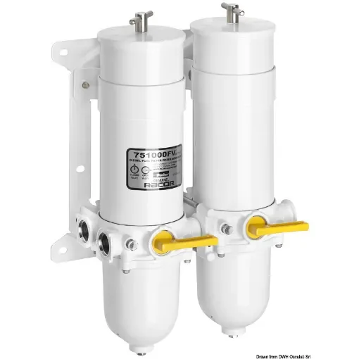 Osculati - RACOR 100% metal filter - Dual version with selection valve - 17.667.52 product image