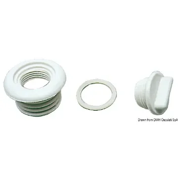 Osculati - Nylon water drain plug black - 18.536.00 product image
