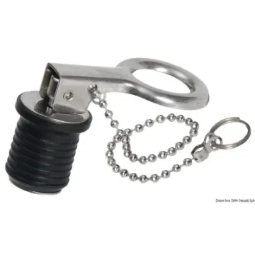 Osculati - SS expandable water drain plug w/chain 22 mm - 18.539.01 product image