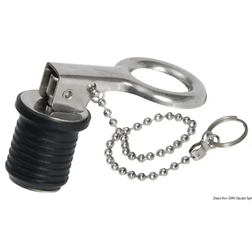 Osculati - SS expandable water drain plug w/chain 22 mm - 18.539.01 product image