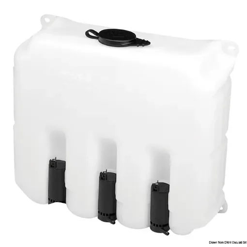 Osculati - Window cleaning system 9.7 l 3 pumps 24 V - 19.107.24 product image