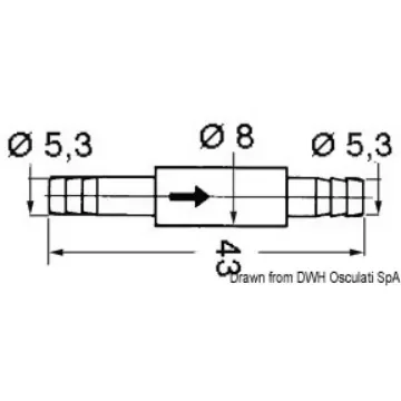 Osculati - Check valve f. windshieldwiper - 19.108.03 product image