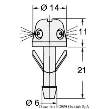 Osculati - Spray nozzle f. windshieldwiper - 19.108.04 product image