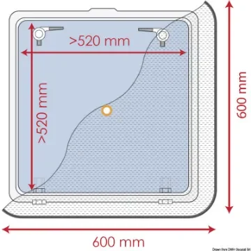 Osculati - Flyscreen 600 x 600 mm - 19.366.01 product image