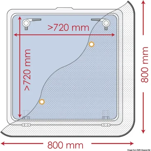 Osculati - Flyscreen 800 x 800 mm - 19.366.02 product image