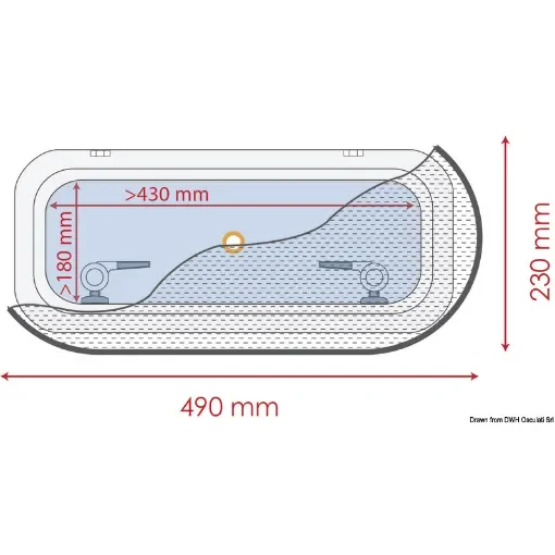 Osculati - Flyscreen 490 x 230 mm - 19.366.14 product image
