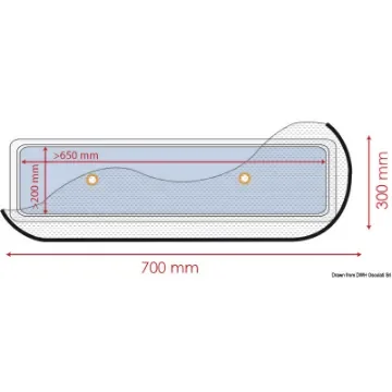 Osculati - Flyscreen 700 x 300 mm - 19.366.15 product image