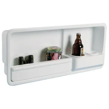 Osculati - Side pocket w/2 glass holders ABS white left - 20.027.02 product image