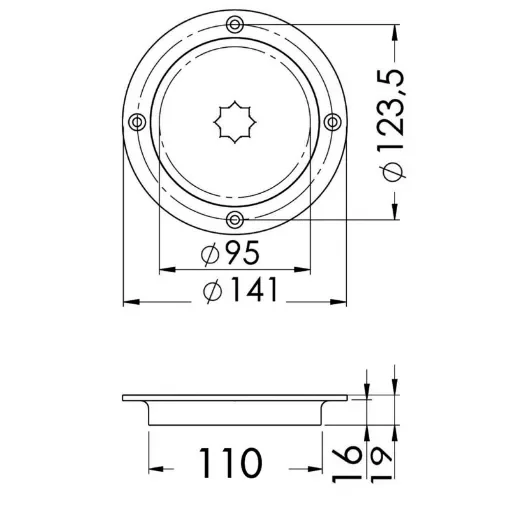 Osculati - Inspection hatch AISI 316 passage 95 mm - 20.100.20 product image