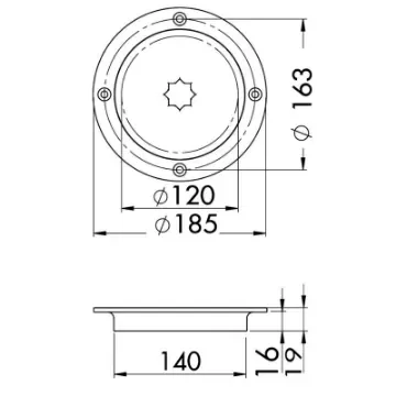 Osculati - Inspection hatch AISI 316 passage 120 mm - 20.100.40 product image