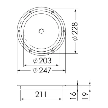 Osculati - Inspection hatch AISI 316 passage 203 mm - 20.100.50 product image