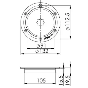 Osculati - Inspection hatch AISI 316 passage 91 mm - 20.103.50 product image