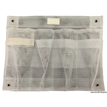 Osculati - Storage pocket white sail fabric 390 x 300 mm with compartments - 20.175.28 product image