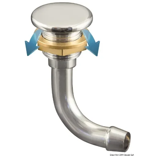 Osculati - Full Flush chromed brass fuel vent 90&amp;#176; &amp;#216; 16 mm - 20.274.16 product image