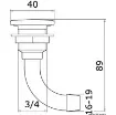 Osculati - Full Flush chromed brass fuel vent 90&amp;#176; &amp;#216; 19 mm - 20.274.19 product image