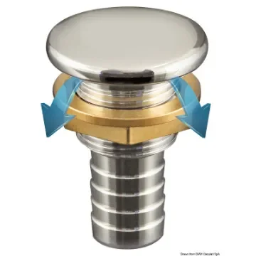 Osculati - Full Flush chromed brass fuel vent straight &amp;#216; 16mm - 20.275.16 product image