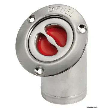 Osculati - FUEL deck plug polished SS 45&amp;#176; angled 50 mm - 20.470.01 product image