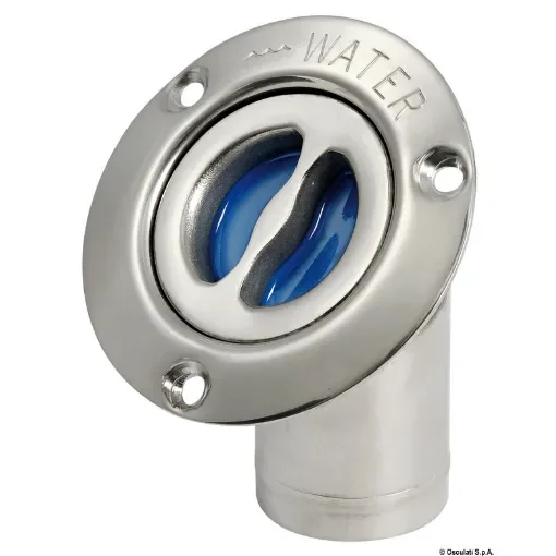 Osculati - WATER deck plug polished SS 45&amp;#176; angled 38 mm - 20.470.02 product image