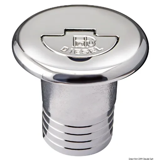 Osculati - Chromed brass filler cap long neck WASTE  38 mm - 20.666.09 product image