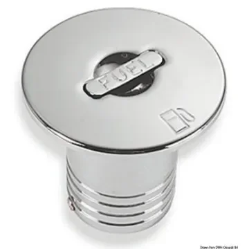Osculati - Chromed brass FUEL straight deck plug 50 mm - 20.667.01 product image