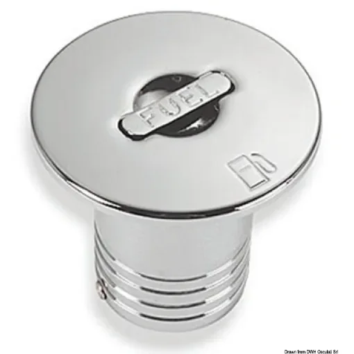 Osculati - Chromed brass FUEL straight deck plug 50 mm - 20.667.01 product image