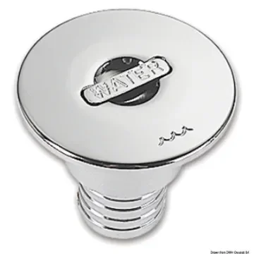 Osculati - Chromed brass WATER straight deck plug 38 mm - 20.667.02 product image