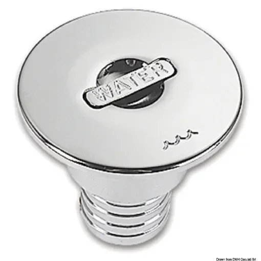 Osculati - Chromed brass WATER straight deck plug 38 mm - 20.667.02 product image