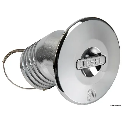 Osculati - Chromed brass DIESEL 30&amp;#176; angled deck plug 50 mm - 20.667.11 product image