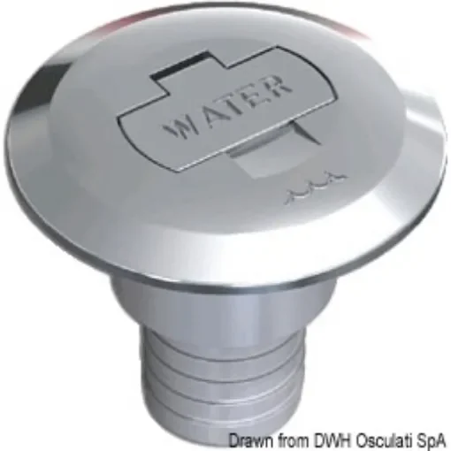 Osculati - Water straight deck filler 38 mm - 20.668.02 product image