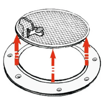 Osculati - Inspection hatch w/cover white 315 x 270 mm - 20.844.00 product image