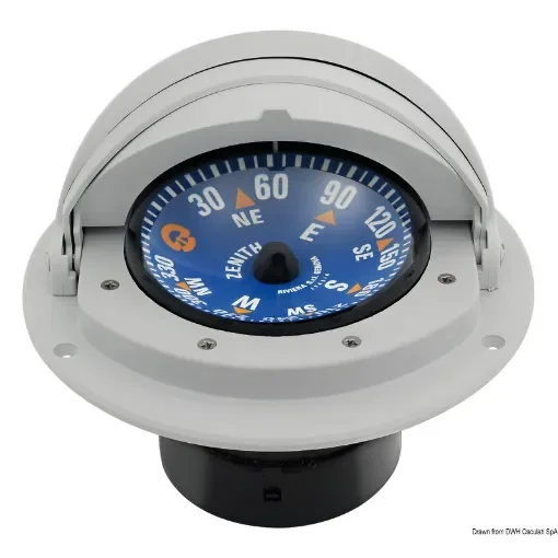 Osculati - RIVIERA compass 3&amp;quot; w/cover blue rose/grey body - 25.014.26 product image
