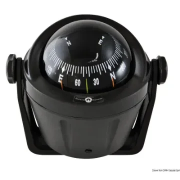 Osculati - IDRA compact compass w/black front rose bracket - 25.014.96 product image