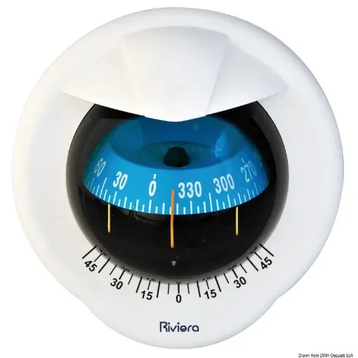 Osculati - RIVIERA Pegasus compass 4&amp;quot; white/blue - 25.020.15 product image