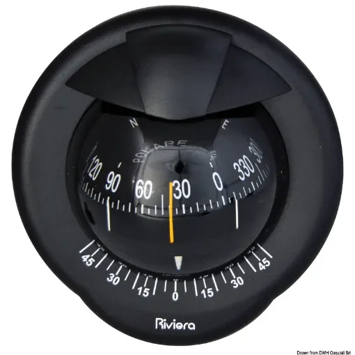 Osculati - RIVIERA Polare BP1 compass 3&amp;quot; black/black - 25.019.18 product image