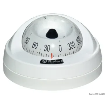 Osculati - RIVIERA Aries 2&amp;quot;1/2 white compass w/bajonet, white rose - 25.025.28 product image