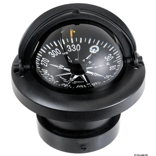 Osculati - RIVIERA compass 4&amp;quot; w/cover black rose/black body topview - 25.028.10 product image